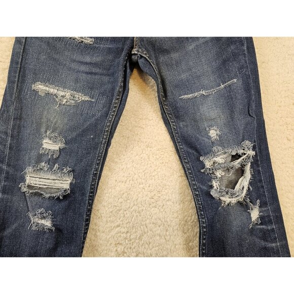 Levi's 511 Jeans Men's 29x30 Slim Straight Leg Blue Denim Distressed Medium Wash - Picture 13 of 16